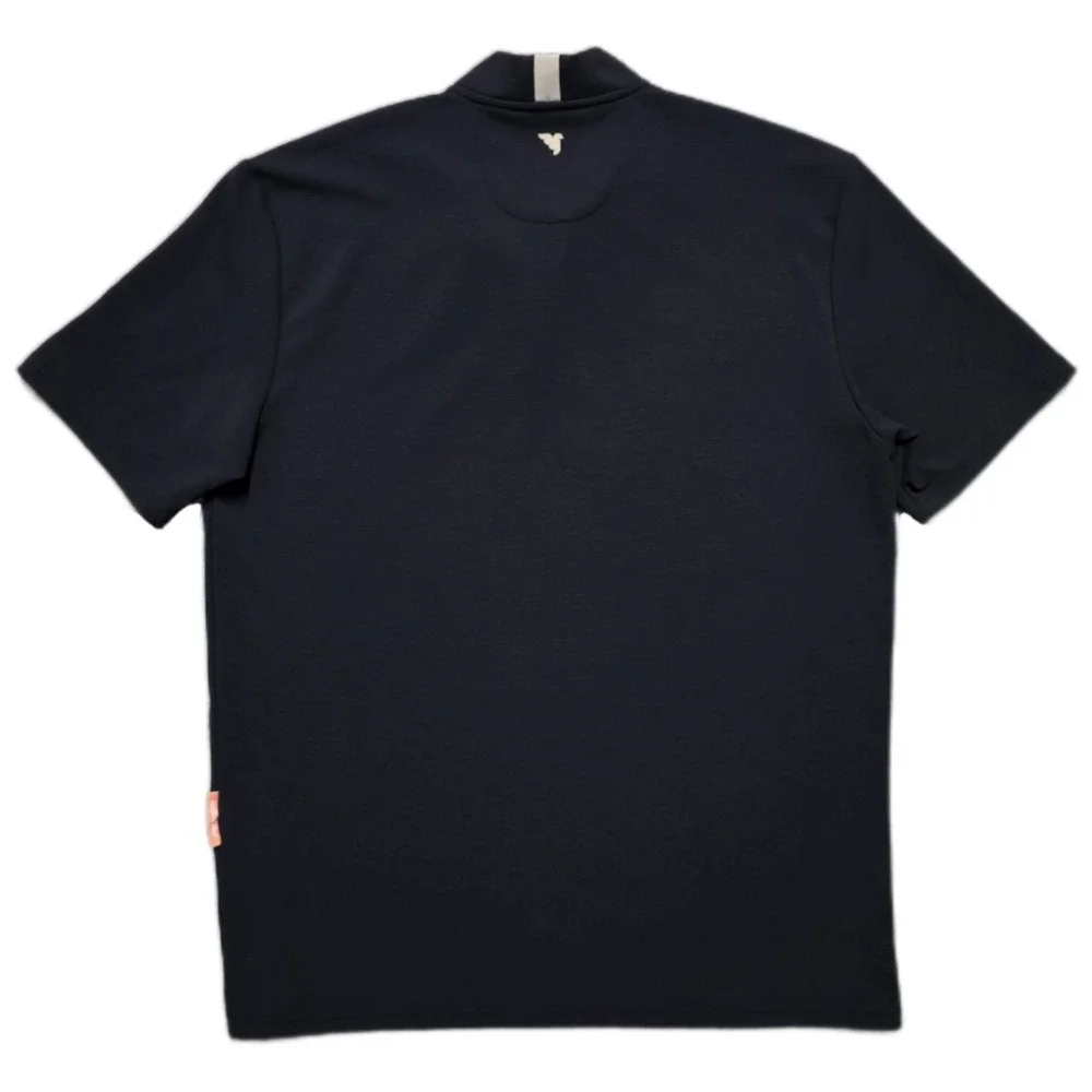 Macade Polo Mens L Black Golf Performance Blade Collar Polo Heath Bomber Shirt